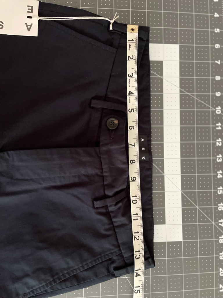 Asket Cotton Blend Dark Navy Classic Chino New With Tags Slim 28 Italian Fabric — image 6 of 8